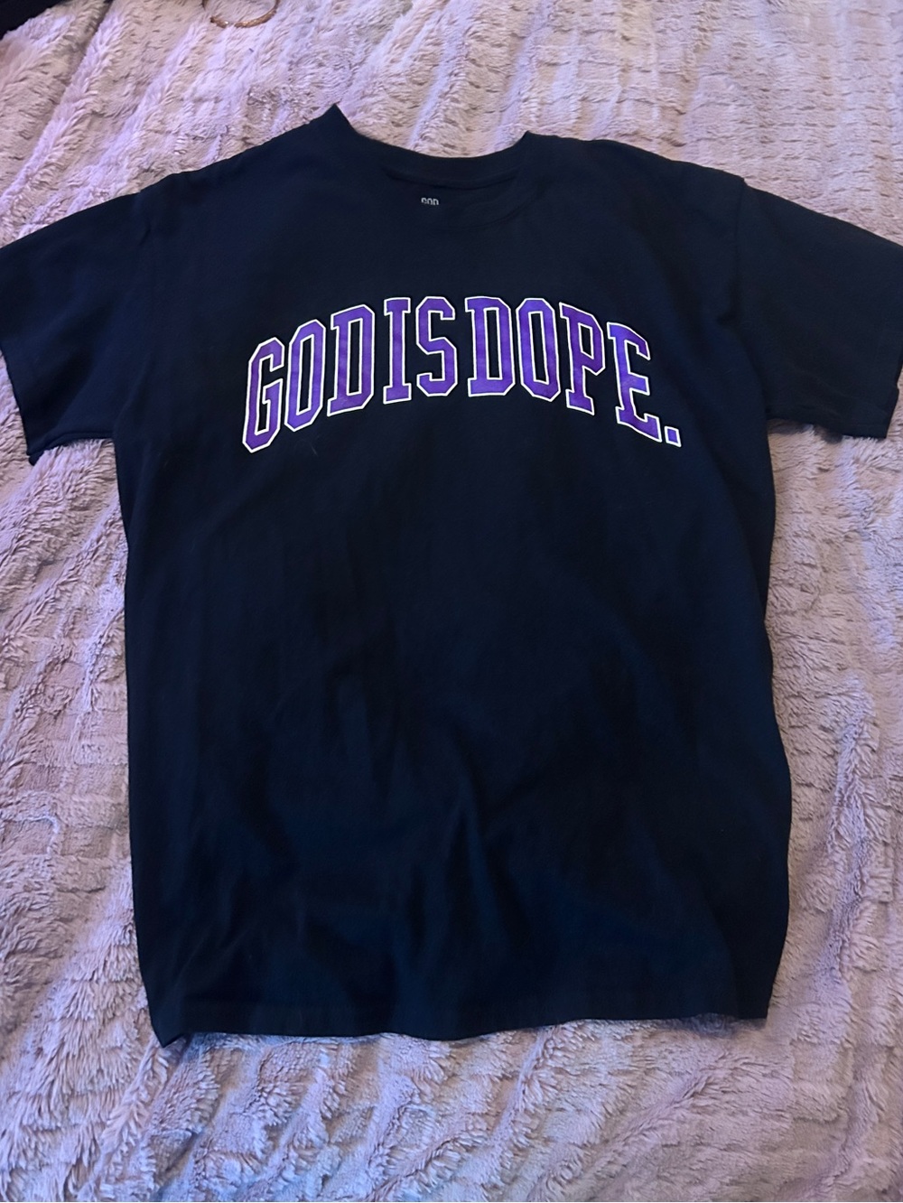 GODISDOPE. Black Short Sleeve Tee